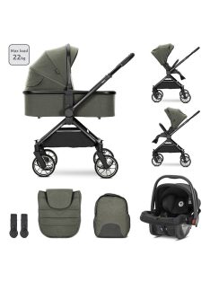   Lorelli Reya 3az1-ben multifunkciós babakocsi átfordítható tolókarral + Joy autóshordozó - Green