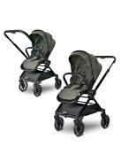 Lorelli Reya 3az1-ben multifunkciós babakocsi átfordítható tolókarral + Joy autóshordozó - Green