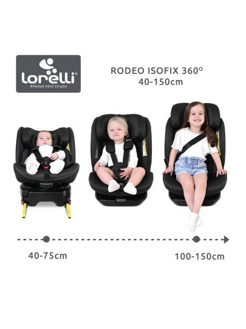 Lorelli Rodeo 360 isofix autósülés 40-150cm - Dark Pink