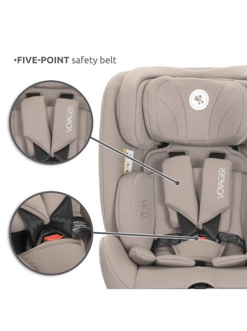 Lorelli Voyager i-Size autósülés 40-150cm + nyakpárna - Beige