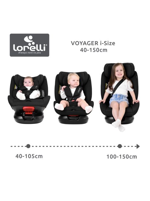 Lorelli Voyager i-Size autósülés 40-150cm + nyakpárna - Grey