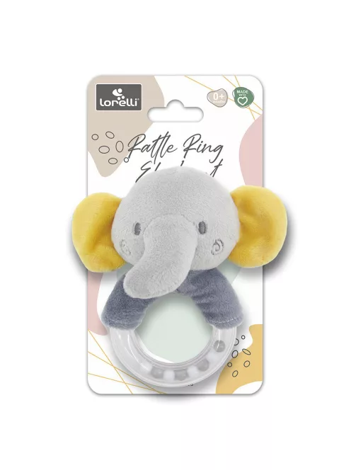 Lorelli Toys Plüss csörgő - Szürke Elefánt