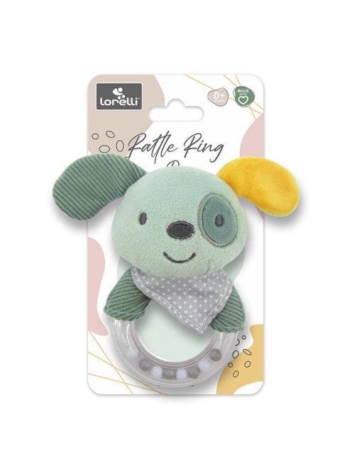 Lorelli Toys Plüss csörgő - Zöld Kutya