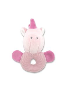 Lorelli Toys Plüss csörgő karika - Pink Unikornis