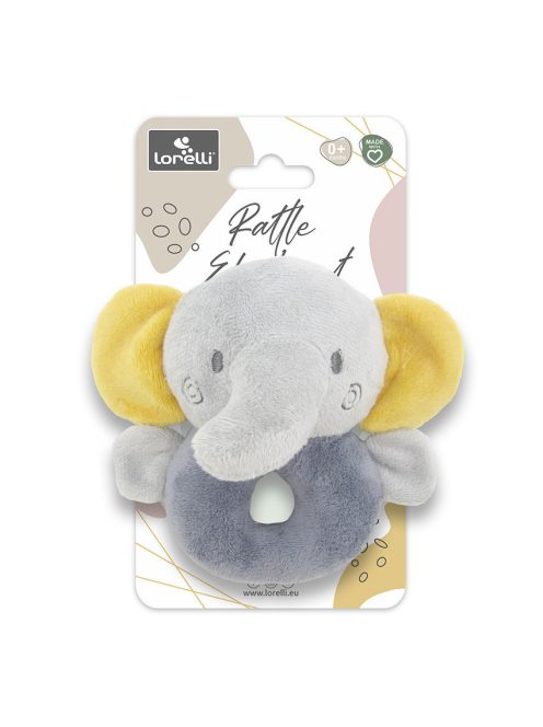 Lorelli Toys Plüss csörgő karika - Szürke Elefánt