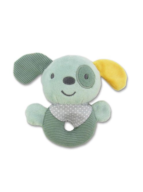 Lorelli Toys Plüss csörgő karika - Zöld Kutya