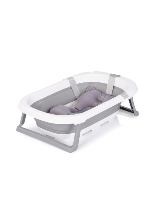 Chipolino Isla összecsukható kád hálós babatartóval 81 cm - Grey