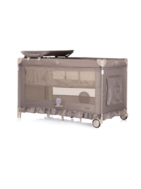 Chipolino Palace multifunkciós utazóágy baldachinnal - Bear beige
