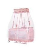 Chipolino Palace multifunkciós utazóágy baldachinnal - Cat pink