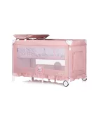 Chipolino Palace multifunkciós utazóágy baldachinnal - Cat pink