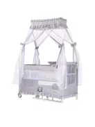 Chipolino Palace multifunkciós utazóágy baldachinnal - Hippo grey