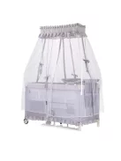 Chipolino Palace multifunkciós utazóágy baldachinnal - Hippo grey