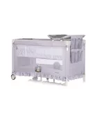 Chipolino Palace multifunkciós utazóágy baldachinnal - Hippo grey