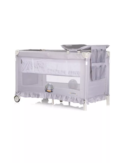 Chipolino Palace multifunkciós utazóágy baldachinnal - Hippo grey