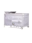 Chipolino Palace multifunkciós utazóágy baldachinnal - Hippo grey