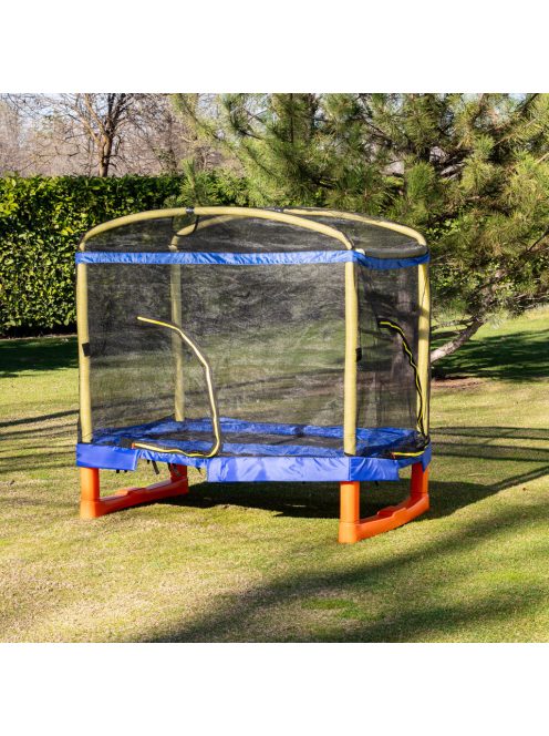 Chipolino Playground Trambulin 200 cm csúszdával, létrával - blue