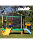 Chipolino Playground Trambulin 200 cm csúszdával, létrával - green