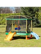 Chipolino Playground Trambulin 200 cm csúszdával, létrával - green