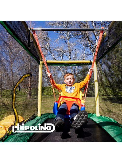 Chipolino Playground Trambulin 200 cm csúszdával, létrával - green