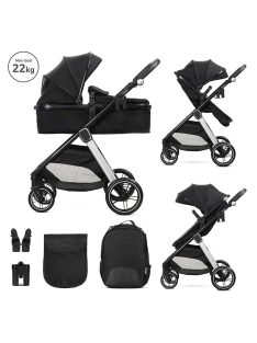   Lorelli Aspen babakocsi mózessé alakítható sport résszel - Black