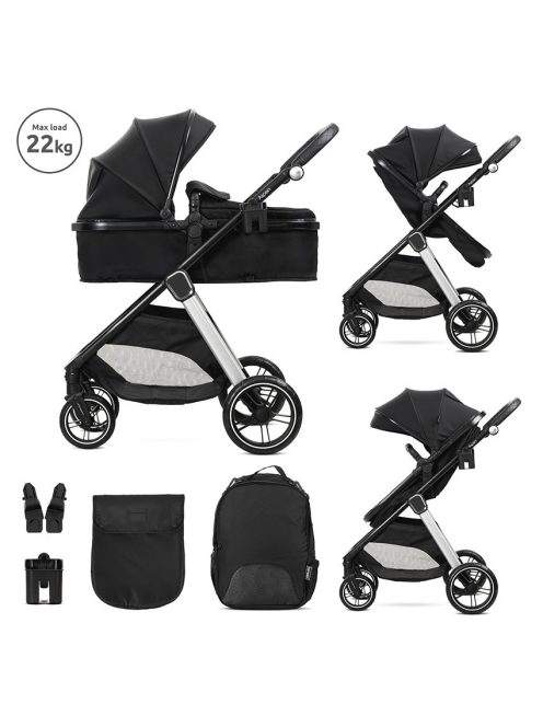 Lorelli Aspen babakocsi mózessé alakítható sport résszel - Black