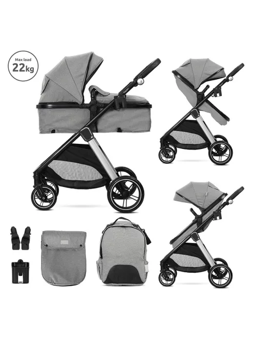 Lorelli Aspen babakocsi mózessé alakítható sport résszel - Grey