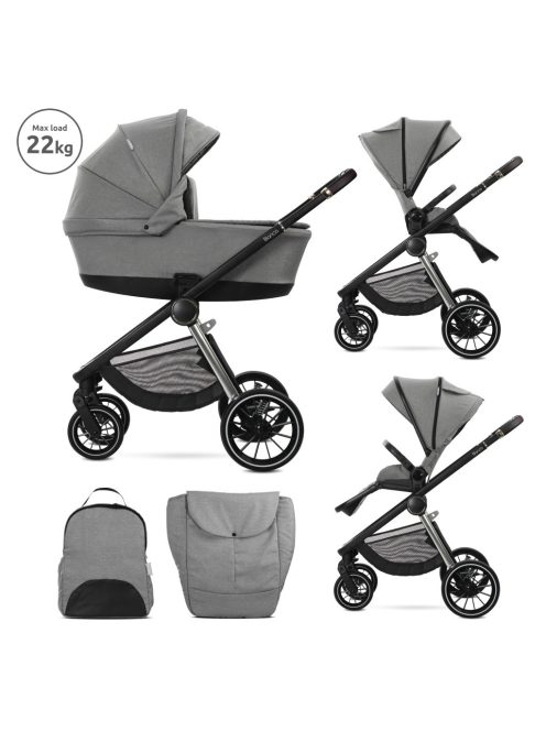 Lorelli Bianca 2az1-ben újszülött babakocsi - Grey