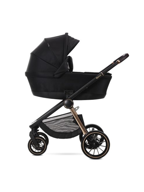 Lorelli Bianca 3az1-ben újszülött babakocsi Lorelli Aria Luxe hordozóval - Black (2 doboz)