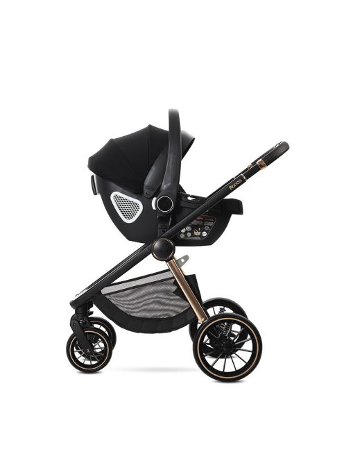 Lorelli Bianca 3az1-ben újszülött babakocsi Lorelli Aria Luxe hordozóval - Black (2 doboz)