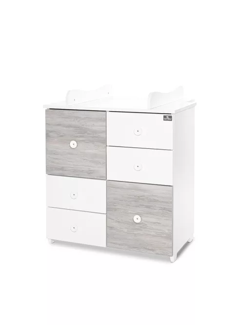 Lorelli Cupboard pelenkázó komód - White & Artwood ÚJ