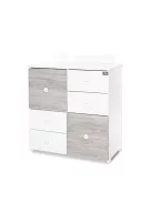 Lorelli Cupboard pelenkázó komód - White & Artwood ÚJ