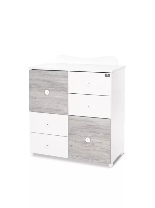 Lorelli Cupboard pelenkázó komód - White & Artwood ÚJ