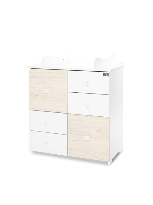 Lorelli Cupboard pelenkázó komód - White & Light Oak ÚJ