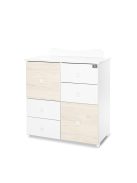 Lorelli Cupboard pelenkázó komód - White & Light Oak ÚJ