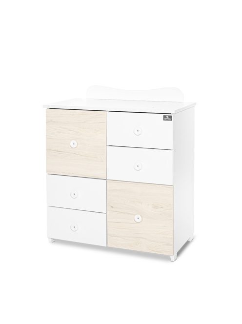 Lorelli Cupboard pelenkázó komód - White & Light Oak ÚJ