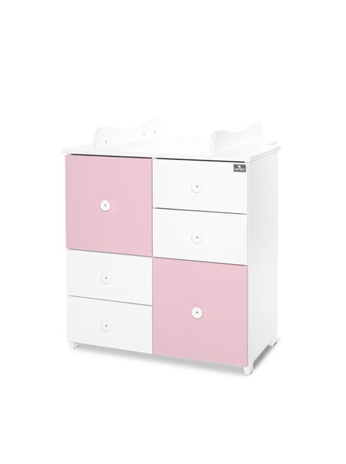 Lorelli Cupboard pelenkázó komód - White & Orchid Pink ÚJ
