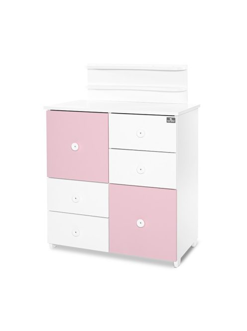 Lorelli Cupboard pelenkázó komód - White & Orchid Pink ÚJ