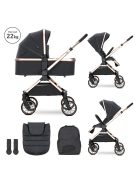 Lorelli Reya 2az1-ben multifunkciós babakocsi átfordítható tolókarral - Black