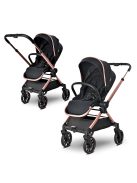 Lorelli Reya 2az1-ben multifunkciós babakocsi átfordítható tolókarral - Black