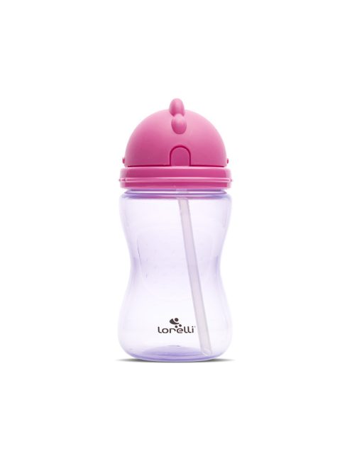 Lorelli szívószálas sport itató - Pink/Purple