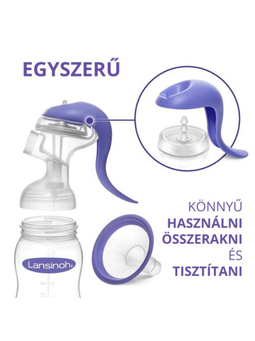 Lansinoh 2 fázisú kézi mellszívó + ajándék Soothies® regeneráló mellpárna szett