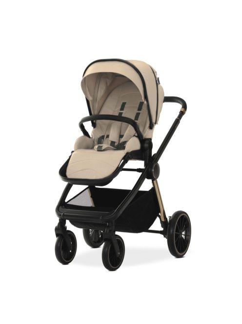 Lorelli Bianca 3az1-ben újszülött babakocsi Lorelli Aria Luxe hordozóval - Beige (2 doboz)