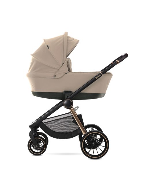 Lorelli Bianca 3az1-ben újszülött babakocsi Lorelli Aria Luxe hordozóval - Beige (2 doboz)