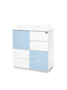 Lorelli Cupboard pelenkázó komód - White & Baby Blue ÚJ