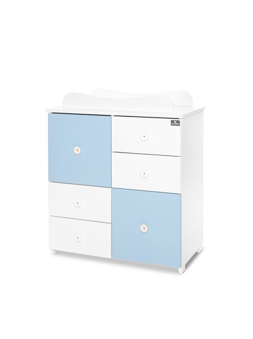 Lorelli Cupboard pelenkázó komód - White & Baby Blue ÚJ