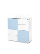 Lorelli Cupboard pelenkázó komód - White & Baby Blue ÚJ