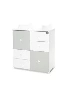 Lorelli Cupboard pelenkázó komód - White & Milky Green ÚJ