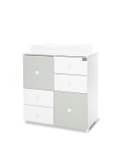 Lorelli Cupboard pelenkázó komód - White & Milky Green ÚJ