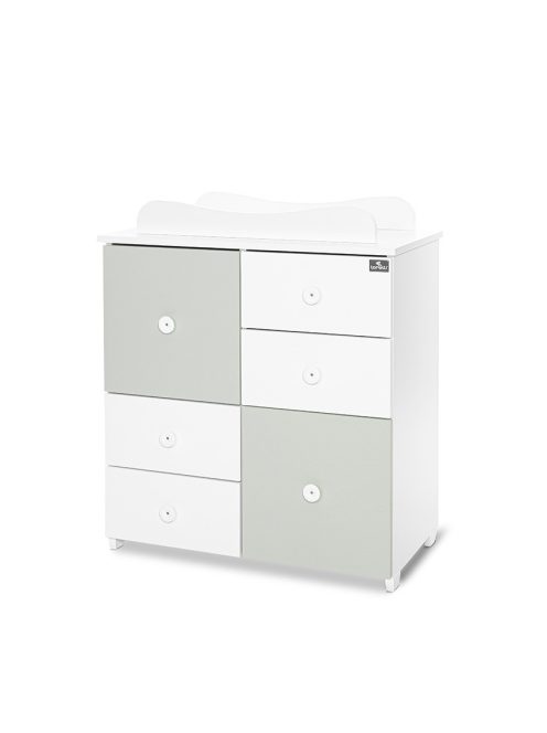 Lorelli Cupboard pelenkázó komód - White & Milky Green ÚJ