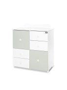 Lorelli Cupboard pelenkázó komód - White & Milky Green ÚJ